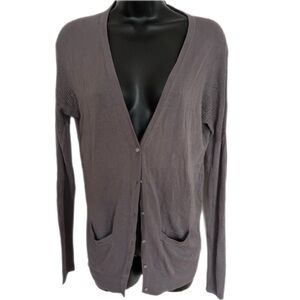 Adrianna Papell grey cardigan Small